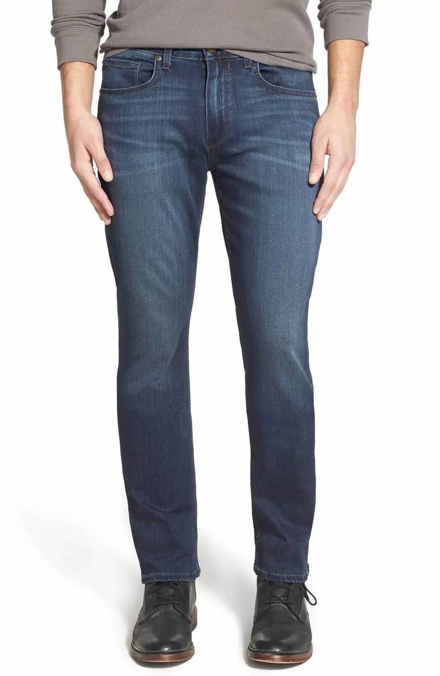 NEW PAIGE federal slim straight leg jeans in blakely